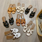 Beige mules avokärkinen etunäkymä
