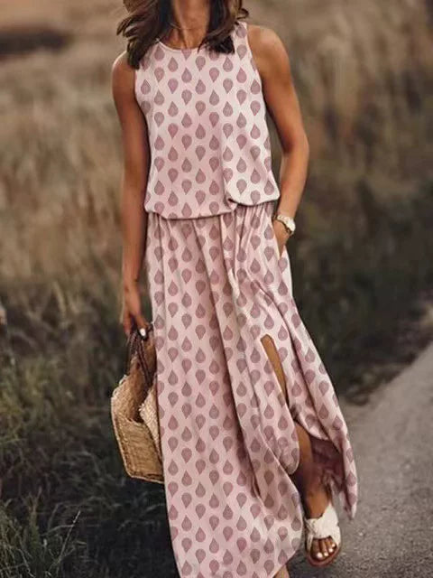 Boho-mekko laskeutuvalla helmalla - Helvenza