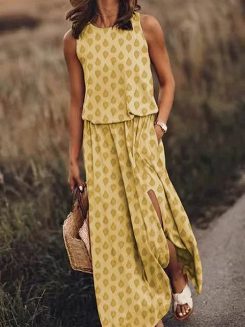 Boho-mekko laskeutuvalla helmalla - Helvenza
