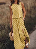 Boho-mekko laskeutuvalla helmalla - Helvenza