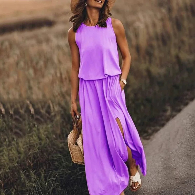 Boho-mekko laskeutuvalla helmalla - Helvenza