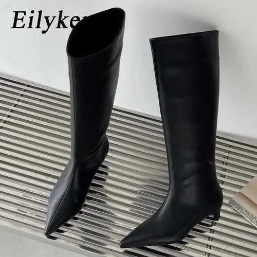 Pointed Toe Knee High Boots
