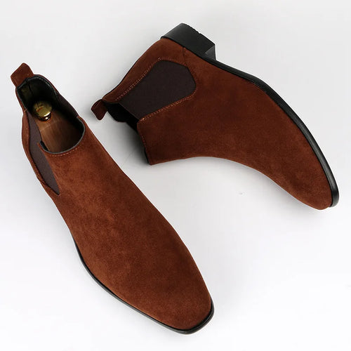 Square Toe Chelsea Ankle Boots