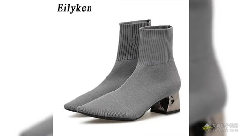 Pointed Toe Sock Ankle Boots