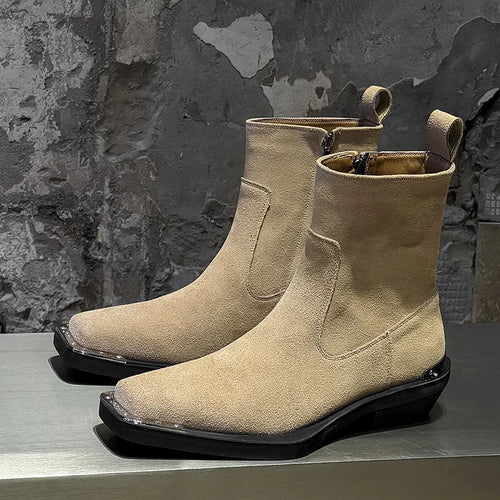 Square Toe Mid-Calf Boots