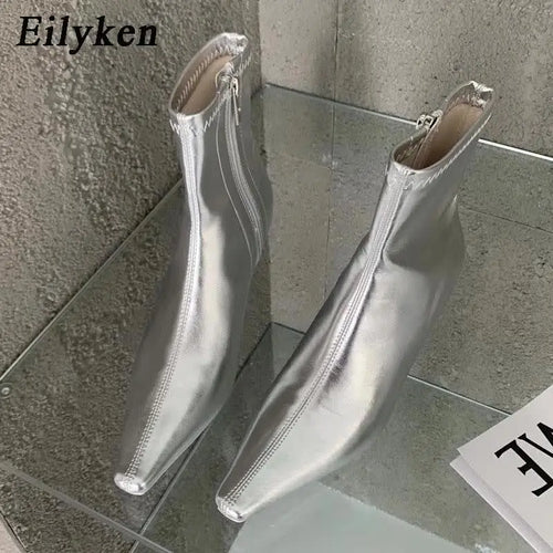 Pointed Toe Zip Ankle Boots